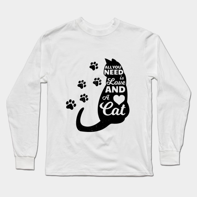 All You Need is Love.. And a Cat! Long Sleeve T-Shirt by scullinc